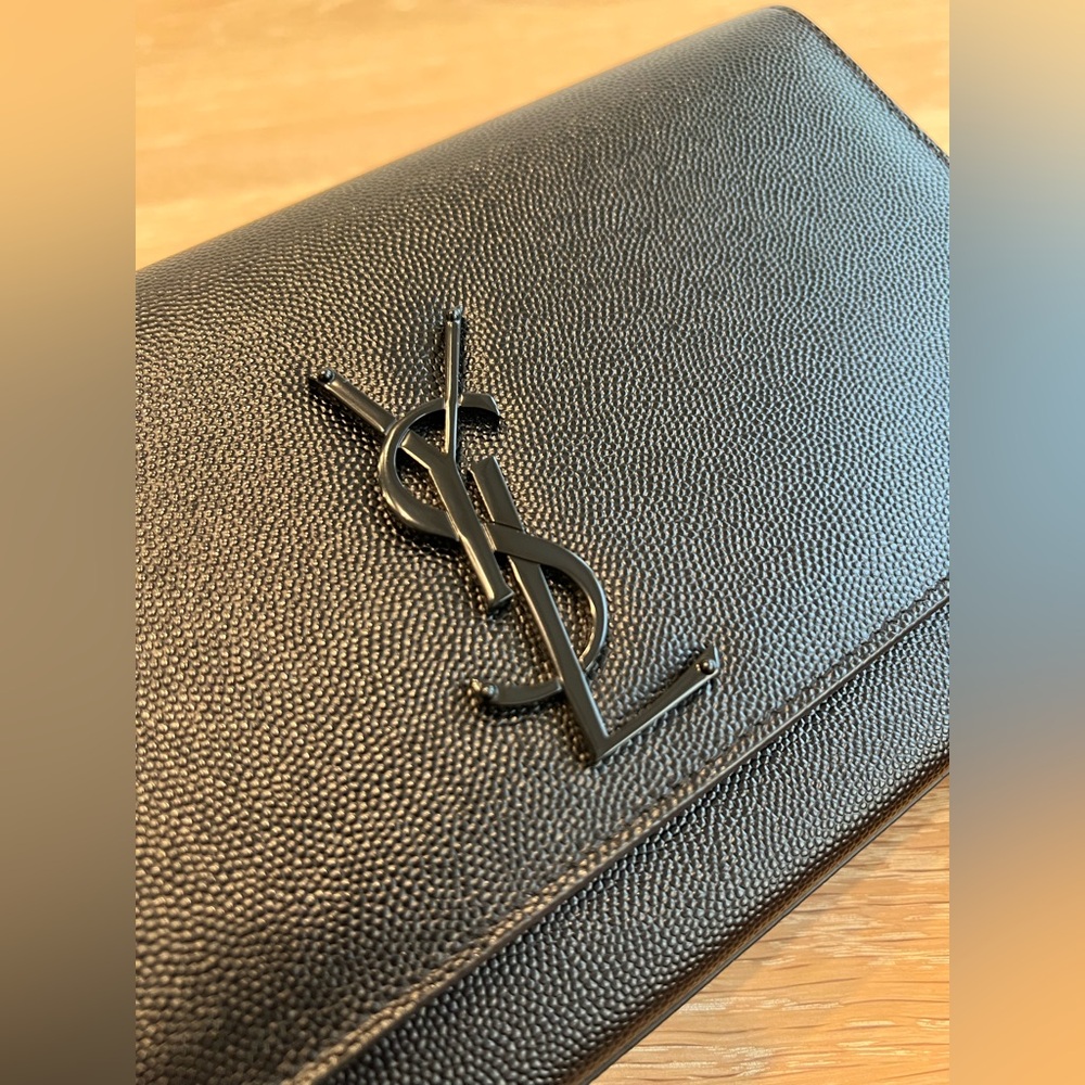 Yves Saint Laurent All Black Kate Bag in Medium Size